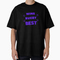 Wine Drinking Rugby Watching Best Grandma T-Shirt - Unique Graphic Unisex - T-Shirt, Sweatshirt, Hoodie