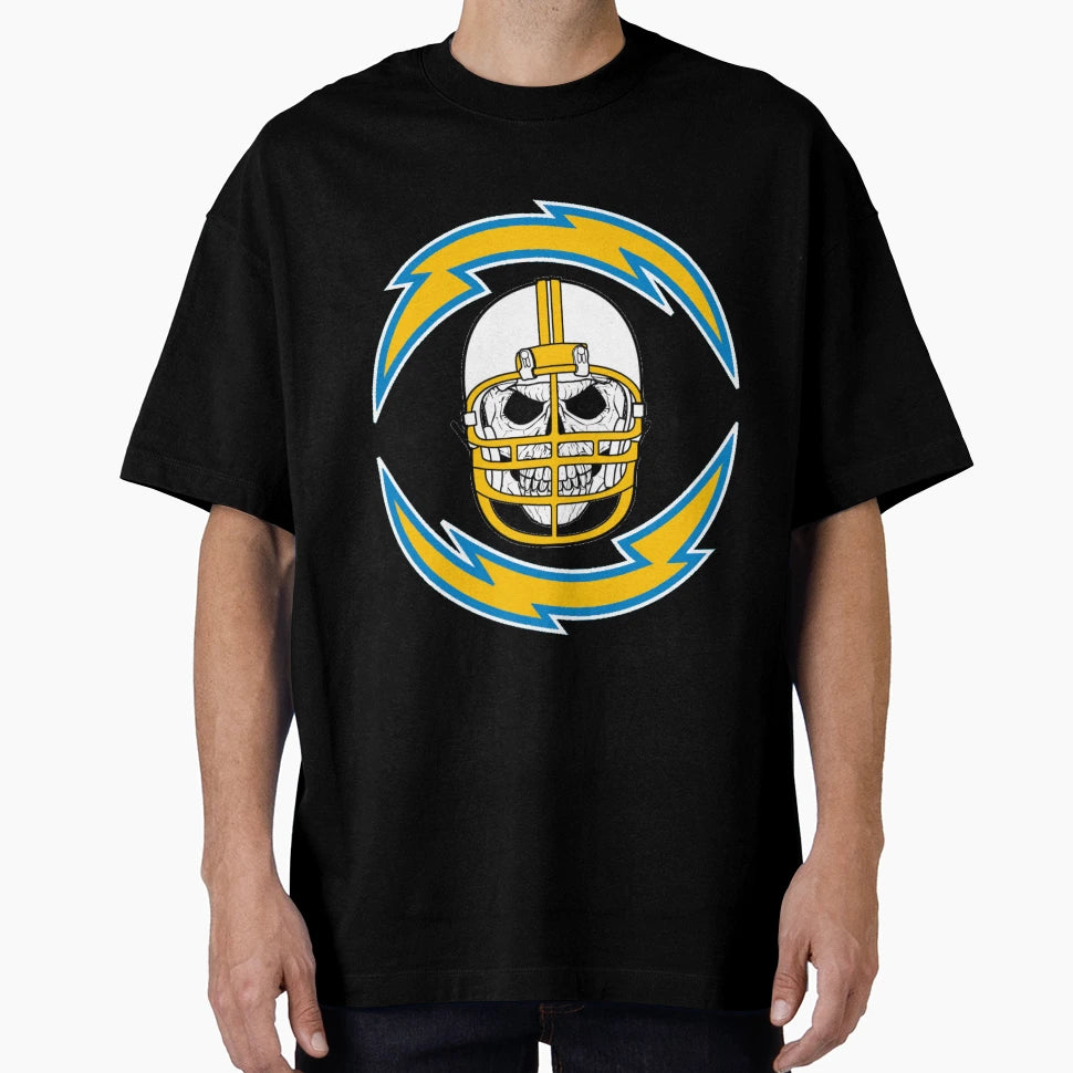 Chargers Skull T-Shirt - Minimalist Print Men Women - T-Shirt, Sweatshirt, Hoodie