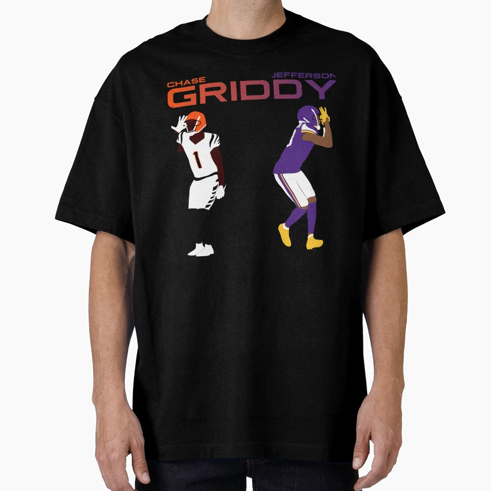 Griddy Duo JJ And Jamarr Chase Best T-Shirt - Fun Novelty Design Men Women - T-Shirt, Sweatshirt, Hoodie