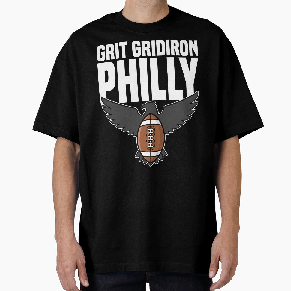 Philly Grit Gridiron Philadelphia T-Shirt - Graphic Print Men Women - T-Shirt, Sweatshirt, Hoodie
