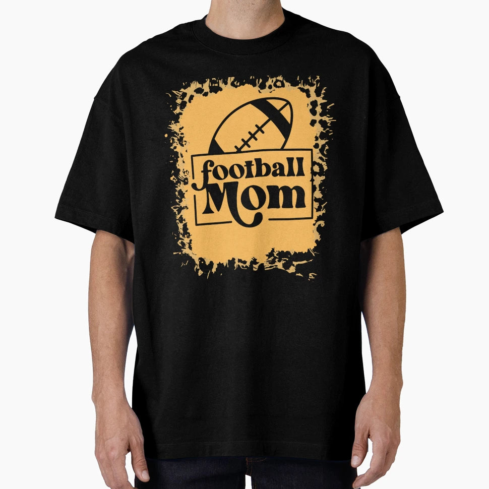 Football Mom Leopard T-Shirt - Trendy Graphic for Adults - T-Shirt, Sweatshirt, Hoodie