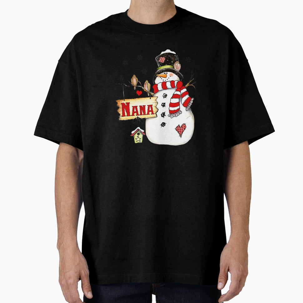 Nana Snowman T-Shirt - Novelty Apparel for Adults - T-Shirt, Sweatshirt, Hoodie