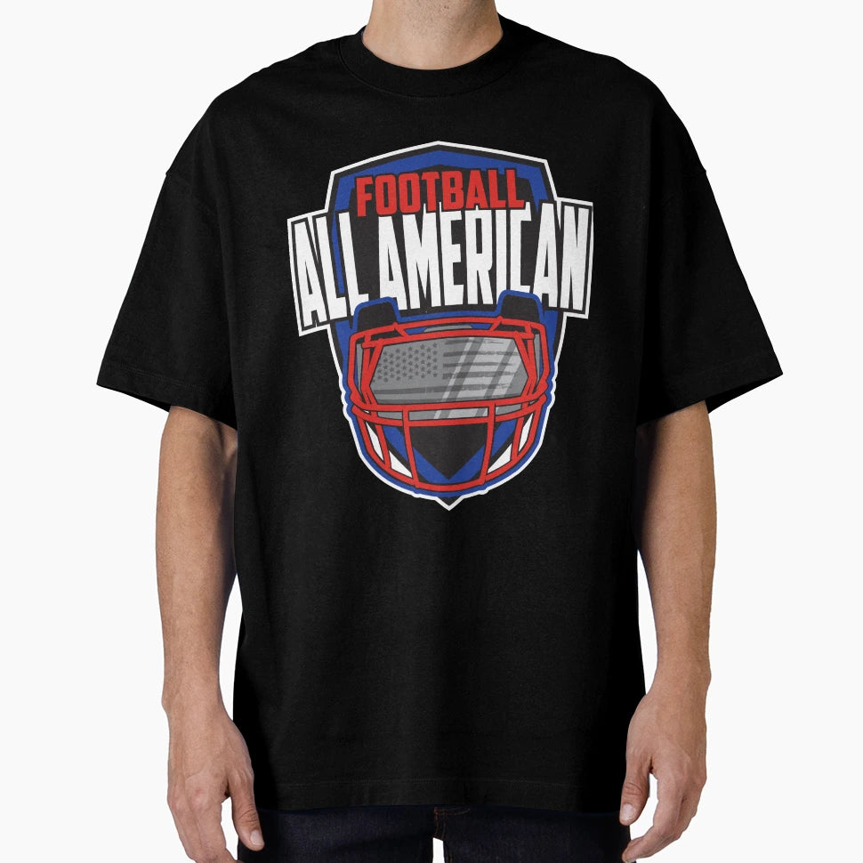Football All American Flag T-Shirt - Graphic Print Unisex - T-Shirt, Sweatshirt, Hoodie