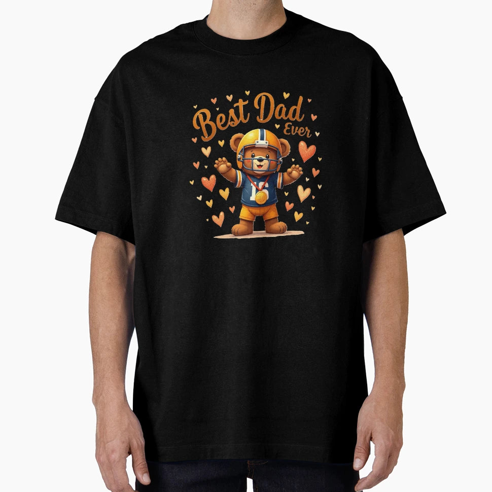 Best Dad Ever Adorable Football Player T-Shirt - Unique Graphic Men Women - T-Shirt, Sweatshirt, Hoodie