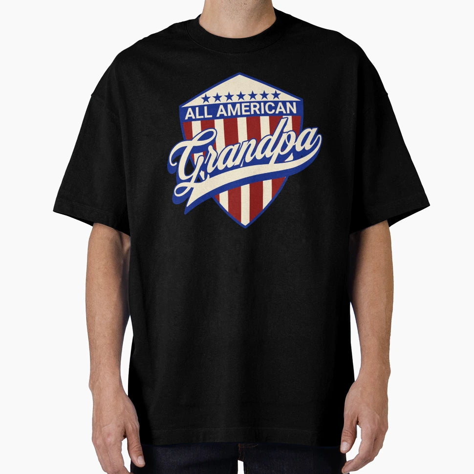 All American Grandpa T-Shirt - Graphic Print Unisex - T-Shirt, Sweatshirt, Hoodie