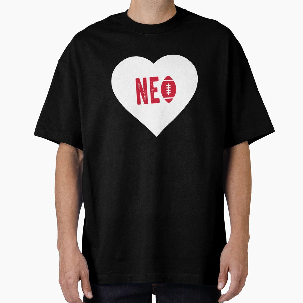 I Love New England Football Heart Ne T-Shirt - Aesthetic Graphic Men Women - T-Shirt, Sweatshirt, Hoodie