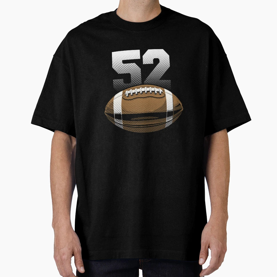 Football Sport Number 52 T-Shirt - Unique Graphic for Adults - T-Shirt, Sweatshirt, Hoodie