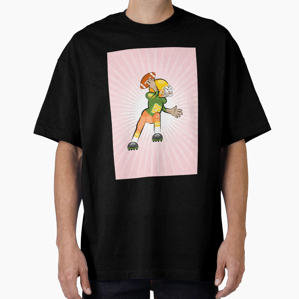 American Football Player Making Pass T-Shirt - Novelty Apparel Men Women - T-Shirt, Sweatshirt, Hoodie