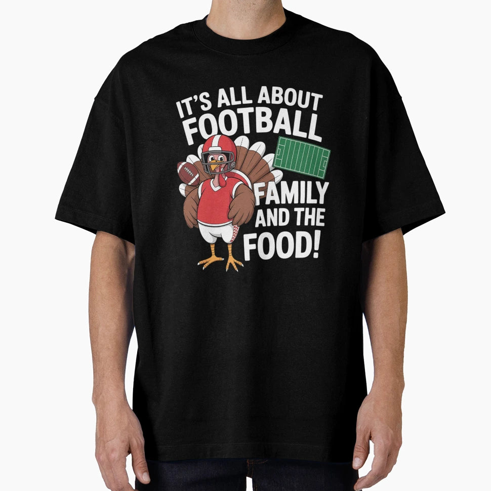 Thanksgiving Football Fall Football T-Shirt - Minimalist Print Men Women - T-Shirt, Sweatshirt, Hoodie
