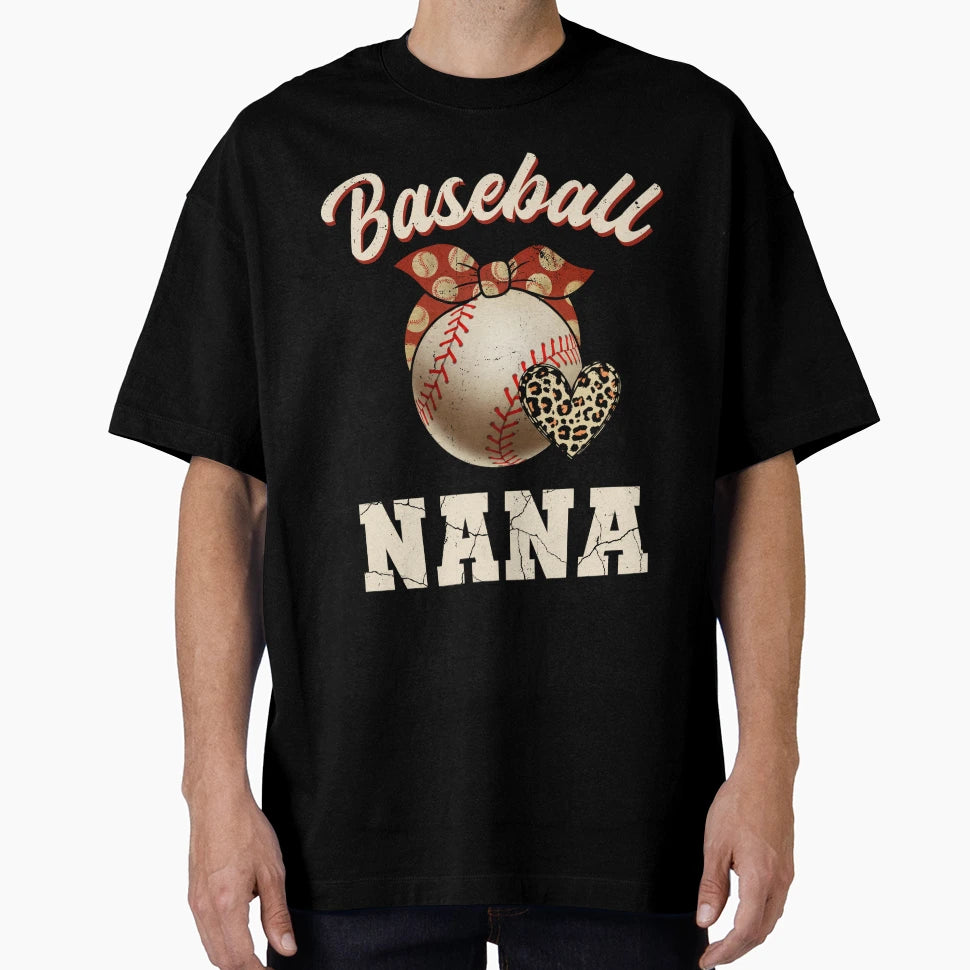 Baseball Nana Leopard Baseball Player T-Shirt - Fun Novelty Design Unisex - T-Shirt, Sweatshirt, Hoodie