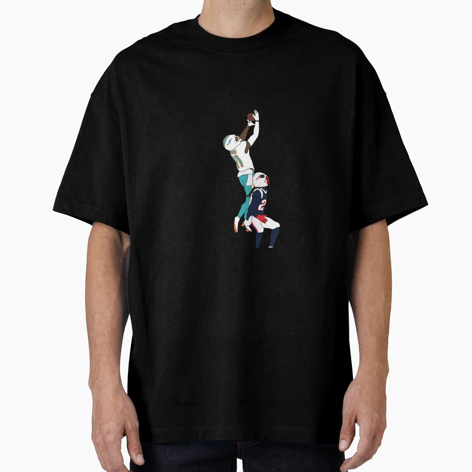 Miami Dolphins Devante Parker Catch Over T-Shirt - Graphic Print Unisex - T-Shirt, Sweatshirt, Hoodie