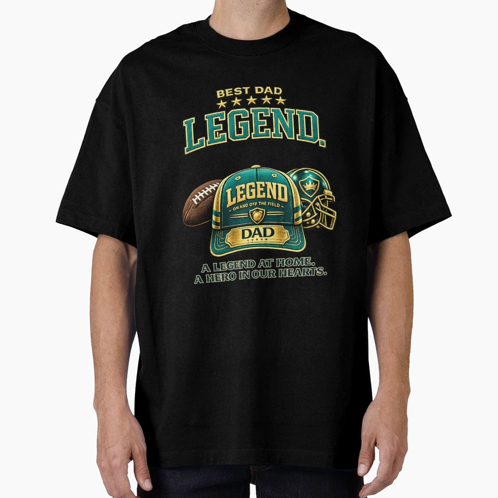 Dad Legend Teal Baseball Cap T-Shirt - Graphic Print Men Women - T-Shirt, Sweatshirt, Hoodie