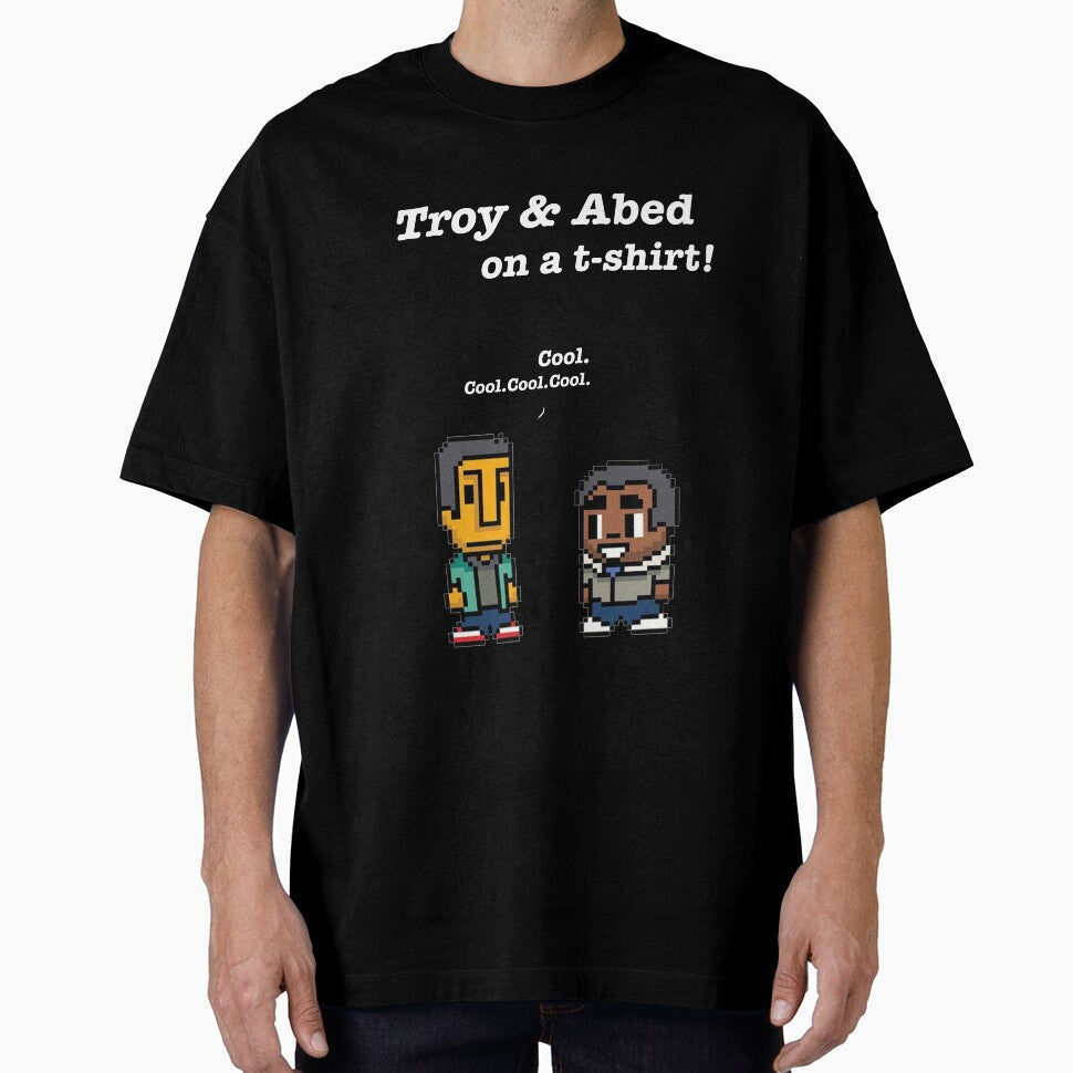 Troy and Abed Community TV show black by Uwaki - Adult & Kids T-Shirts, Sweatshirts & Hoodies apparel design preview 1
