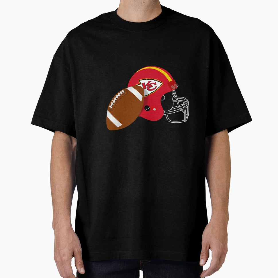 Kansas City Football Helmet T-Shirt - Minimalist Print for Adults - T-Shirt, Sweatshirt, Hoodie