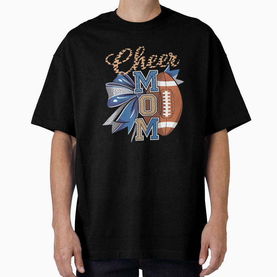 Cheer Mom Pom Pom Football T-Shirt - Unique Graphic Unisex - T-Shirt, Sweatshirt, Hoodie