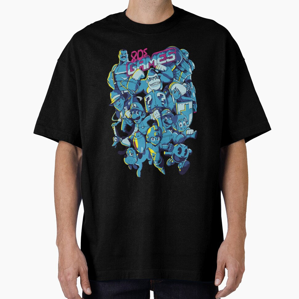 80s Games by MangaCortaTees - Adult & Kids T-Shirts, Sweatshirts & Hoodies apparel design preview 1