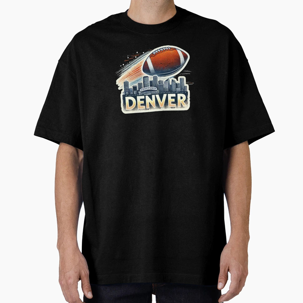 Denver Broncos Skyline Football T-Shirt - Casual Everyday Wear Men Women - T-Shirt, Sweatshirt, Hoodie
