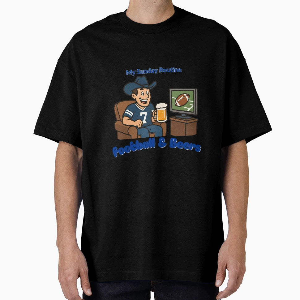 Dallas Cowboys Sunday Routine T-Shirt - Fun Novelty Design Men Women - T-Shirt, Sweatshirt, Hoodie