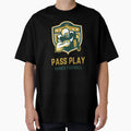 Green Gold Football Illustrated Pass T-Shirt - Fun Novelty Design Unisex - T-Shirt, Sweatshirt, Hoodie