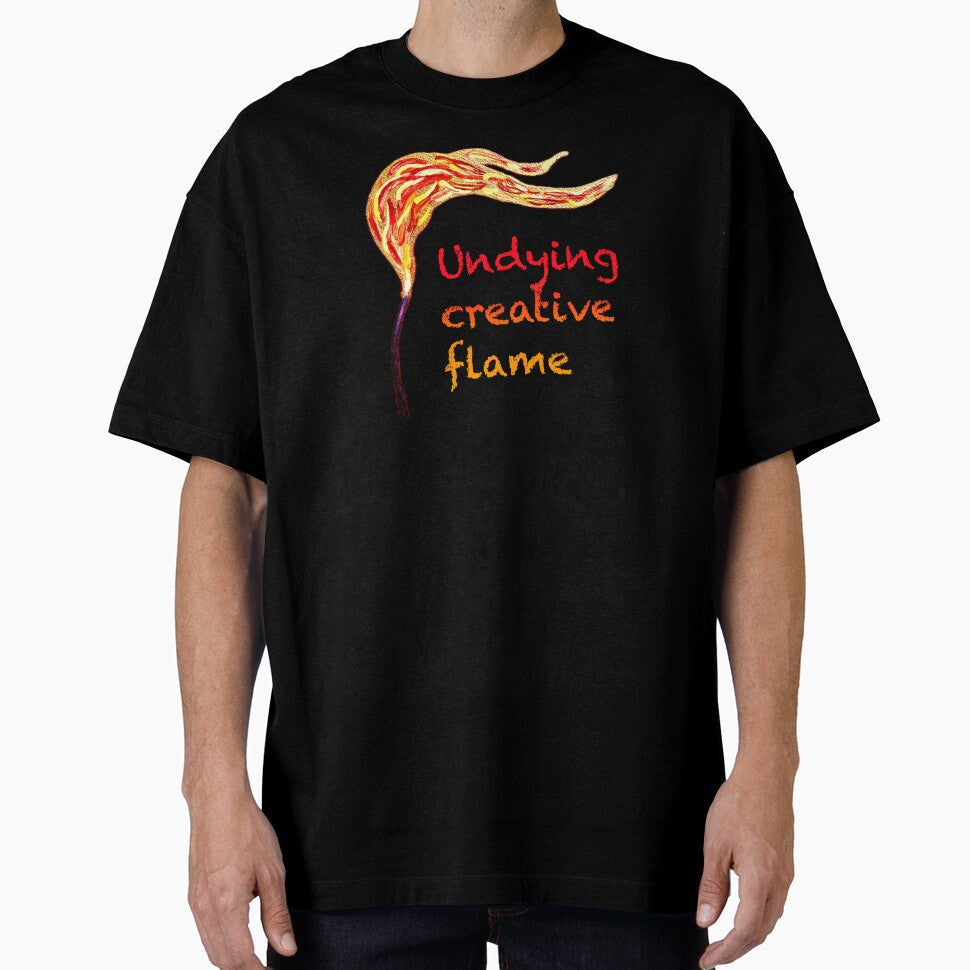 Undying Creative Flame, Original Canvas Painting Art - Adult & Kids T-Shirts, Sweatshirts & Hoodies apparel design preview 1