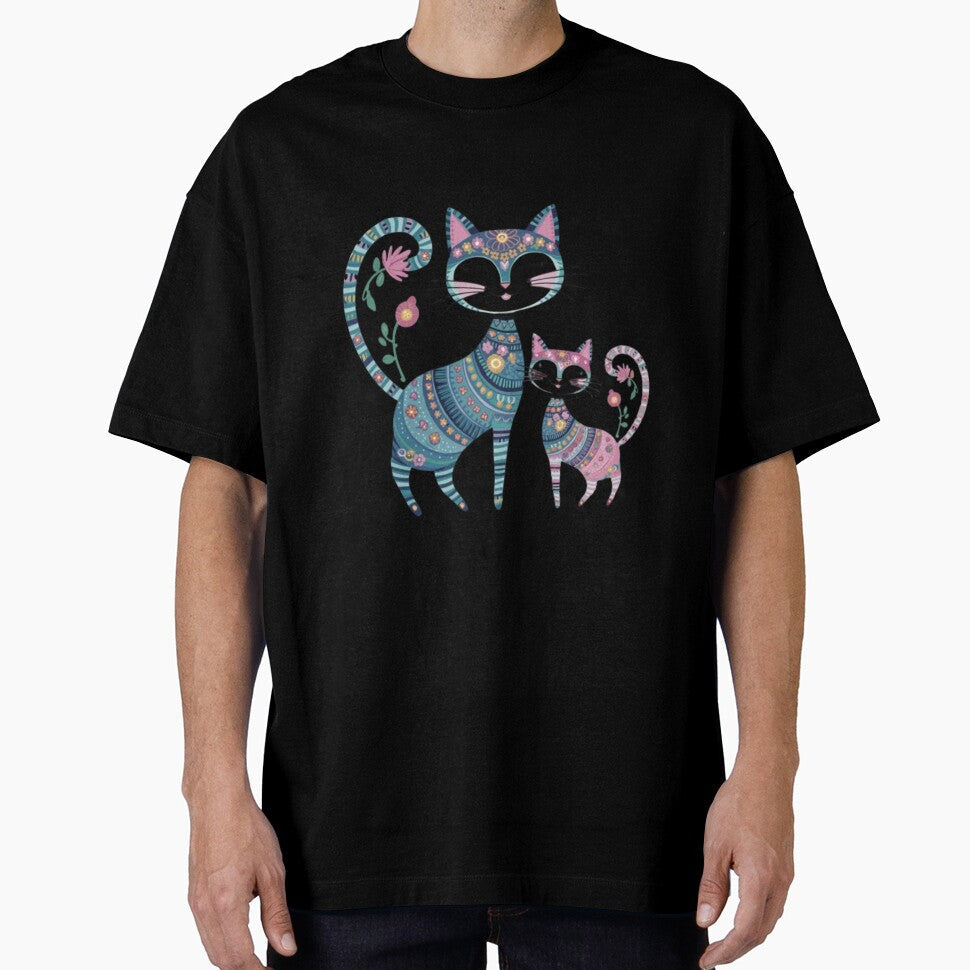 Two Stylish Cats by ahfast - Adult & Kids T-Shirts, Sweatshirts & Hoodies apparel design preview 1
