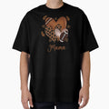 Football Mama Heart Leopard T-Shirt - Minimalist Print Unisex - T-Shirt, Sweatshirt, Hoodie