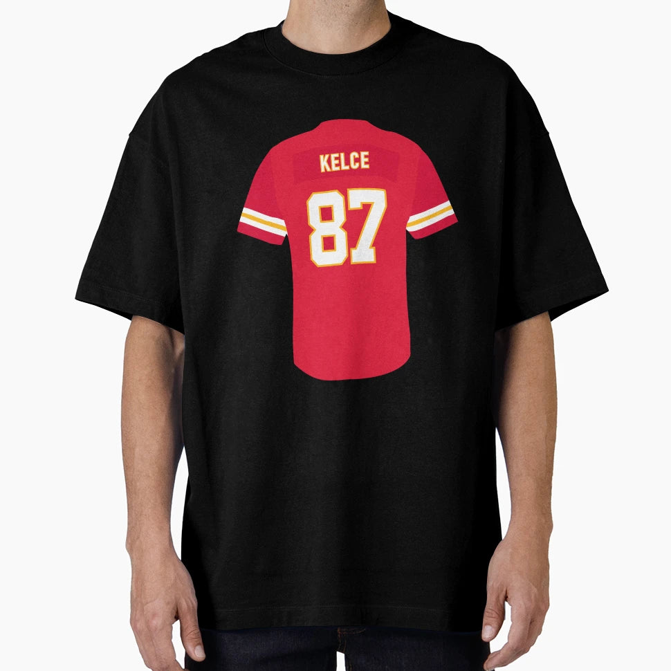 87 Kelce Chiefs Jersey T-Shirt - Fun Novelty Design for Adults - T-Shirt, Sweatshirt, Hoodie