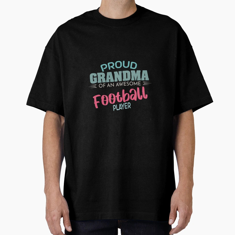 Proud Grandma American Football Player T-Shirt - Custom Art Print Men Women - T-Shirt, Sweatshirt, Hoodie