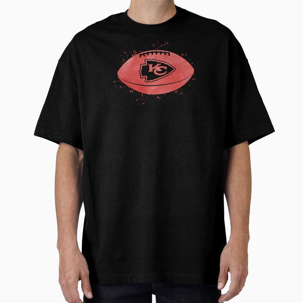 Chiefs Watercolor Football T-Shirt - Unique Graphic Unisex - T-Shirt, Sweatshirt, Hoodie