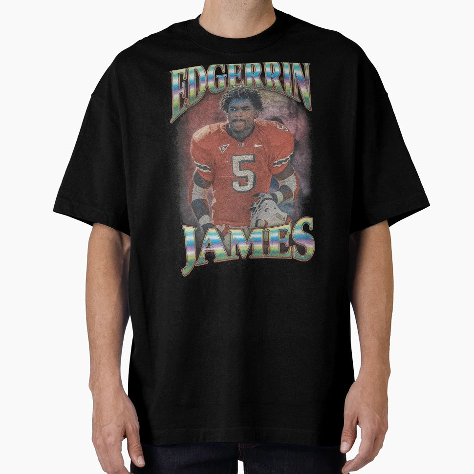 Edgerrin James Miami Hurricanes Art T-Shirt - Casual Everyday Wear Unisex - T-Shirt, Sweatshirt, Hoodie