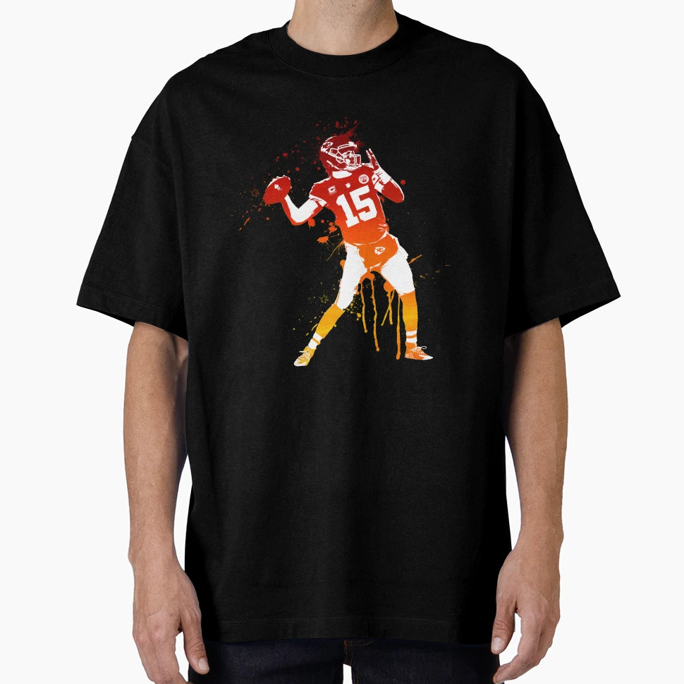 Football Mahomes Kansas T-Shirt - Custom Art Print Unisex - T-Shirt, Sweatshirt, Hoodie