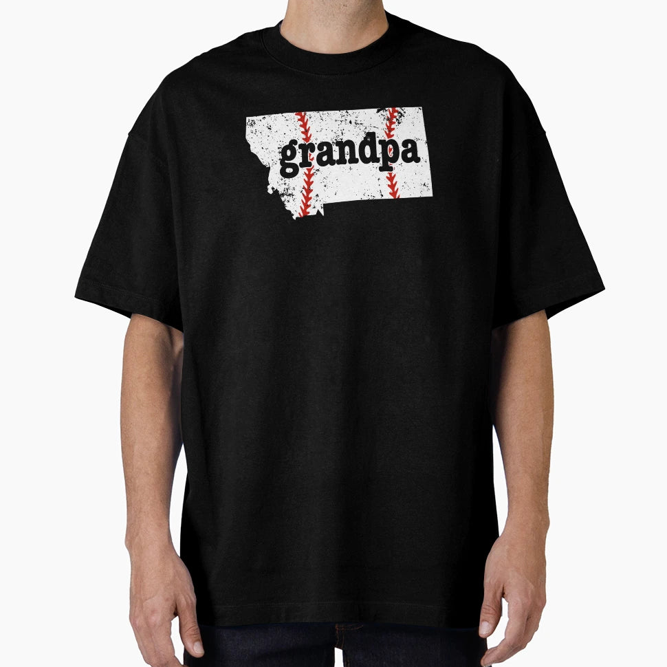 Grandpa Baseball Montana Softball Grandpa T-Shirt - Unique Graphic Unisex - T-Shirt, Sweatshirt, Hoodie