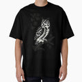 A black ink brush sumi-e painting of great horned owl - Adult & Kids T-Shirts, Sweatshirts & Hoodies apparel design preview 1