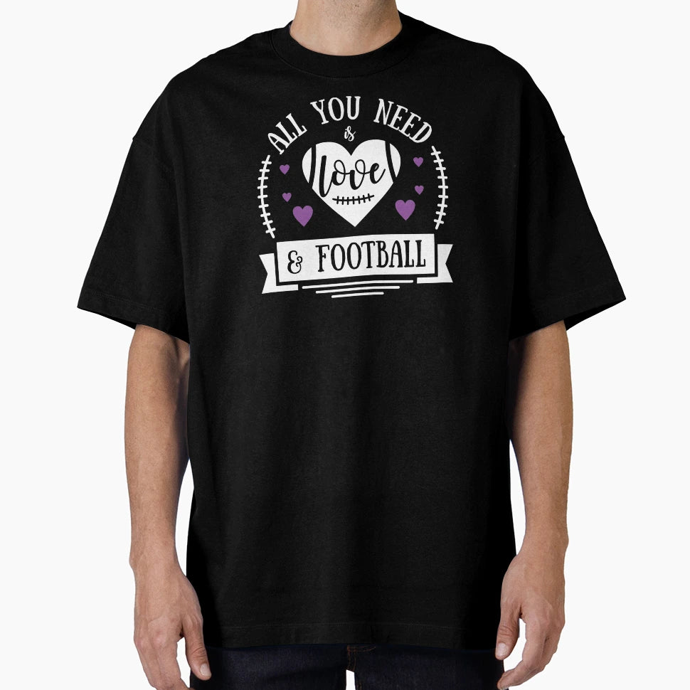 All You Need Is Love Football T-Shirt - Custom Art Print for Adults - T-Shirt, Sweatshirt, Hoodie
