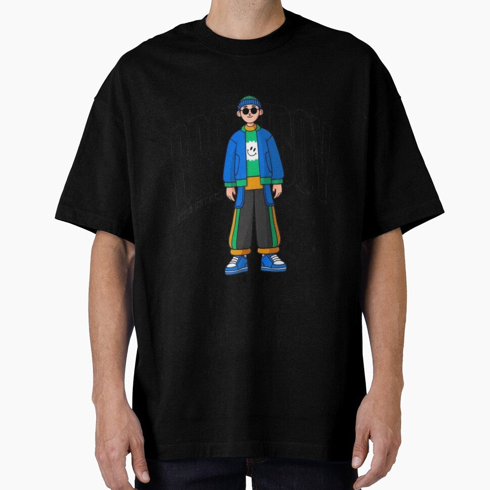 Brook Boy Character Design Cartoon Illustration by - Adult & Kids T-Shirts, Sweatshirts & Hoodies apparel design preview 1