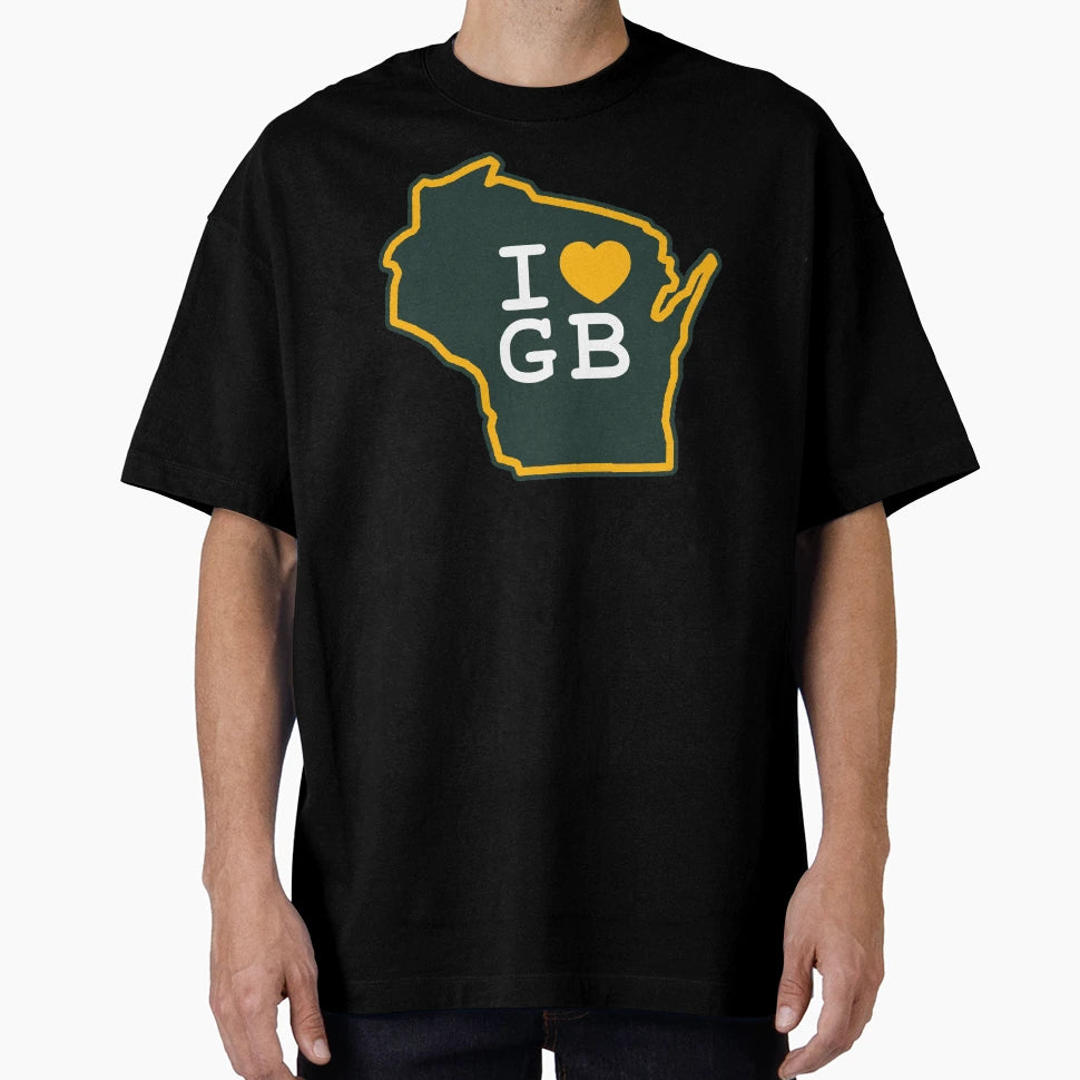 I Love Green Bay Packers T-Shirt - Aesthetic Graphic for Adults - T-Shirt, Sweatshirt, Hoodie
