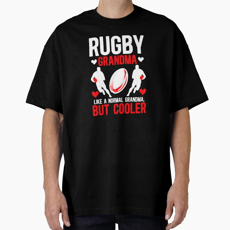 Rugby Grandma Funny Proud Supporter T-Shirt - Trendy Graphic for Adults - T-Shirt, Sweatshirt, Hoodie