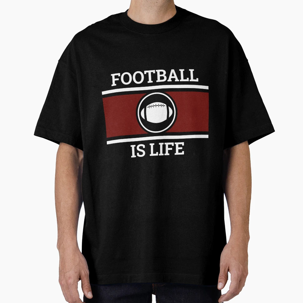 Football Is Life Designe T-Shirt - Minimalist Print Men Women - T-Shirt, Sweatshirt, Hoodie
