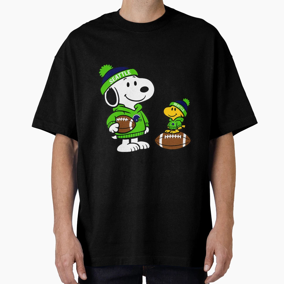 Seattle Seahawks Snoopy And T-Shirt - Fun Novelty Design Men Women - T-Shirt, Sweatshirt, Hoodie