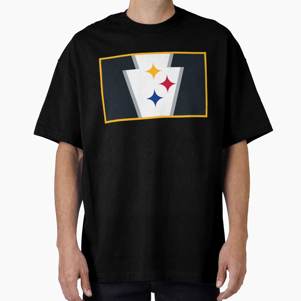 Pittsburgh Football Keystone Flag T-Shirt - Custom Art Print Men Women - T-Shirt, Sweatshirt, Hoodie