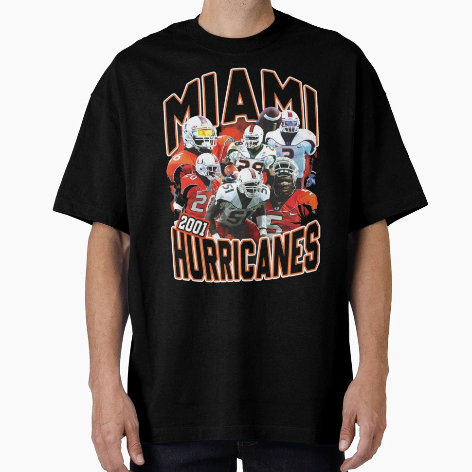 2001 Miami Championship Team T-Shirt - Streetwear Style for Adults - T-Shirt, Sweatshirt, Hoodie