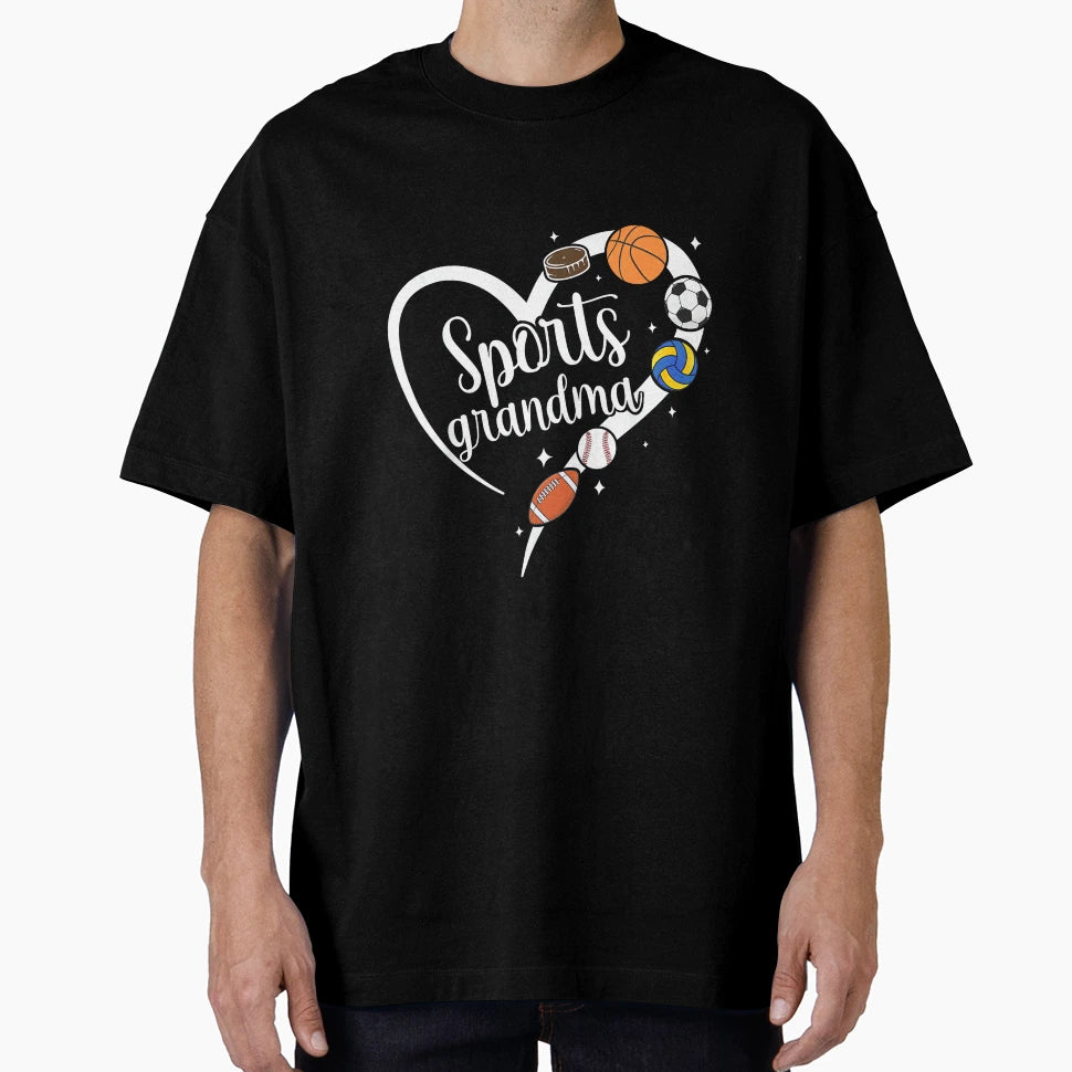 Sports Grandma Heart Sports Grandmother T-Shirt - Novelty Apparel Unisex - T-Shirt, Sweatshirt, Hoodie