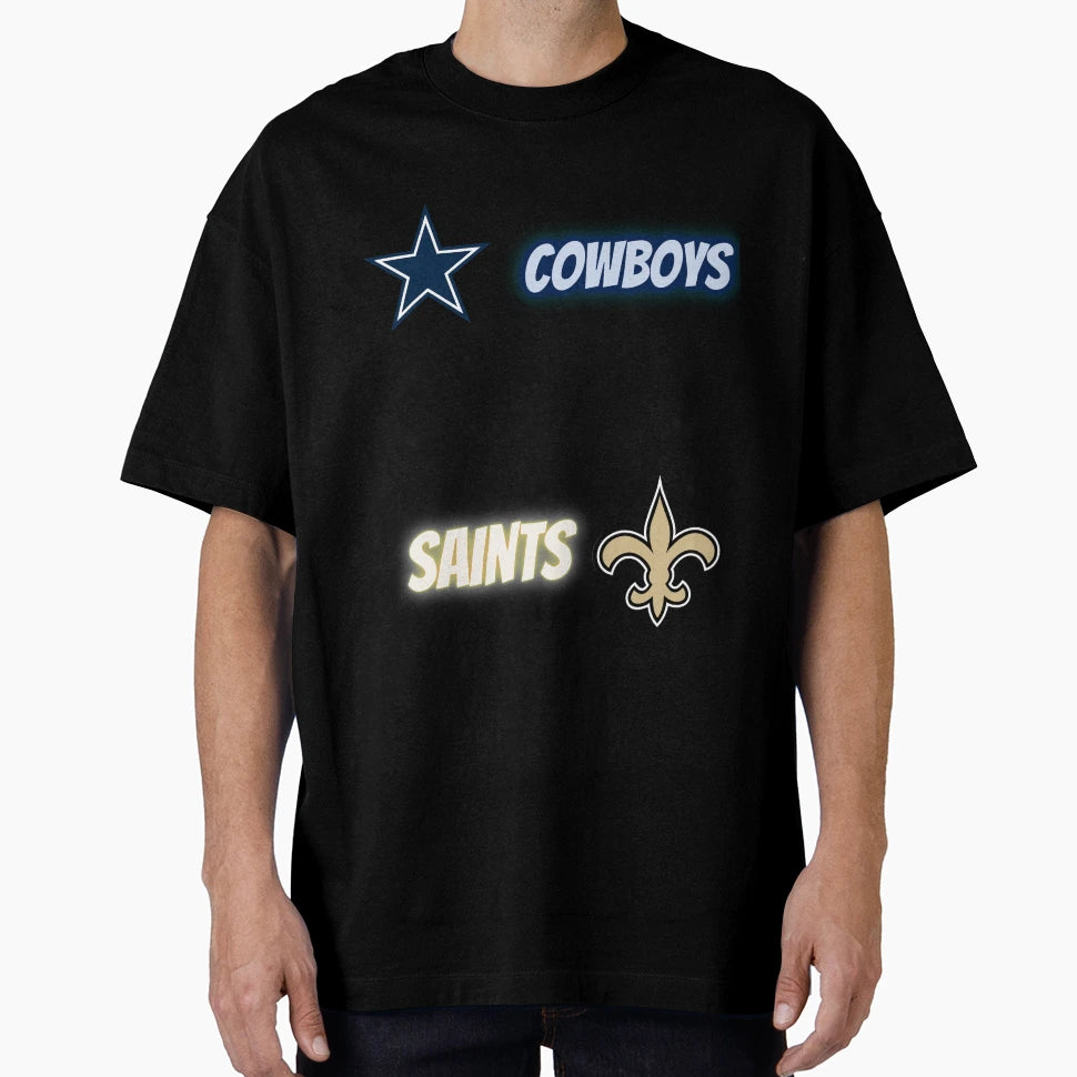Cowboys Vs Saints T-Shirt - Novelty Apparel Men Women - T-Shirt, Sweatshirt, Hoodie