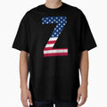 Letter Z Capital Alphabet American T-Shirt - Trendy Graphic for Adults - T-Shirt, Sweatshirt, Hoodie