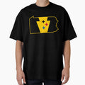 Pittsburgh Football Keystone Flag Map T-Shirt - Novelty Apparel Men Women - T-Shirt, Sweatshirt, Hoodie