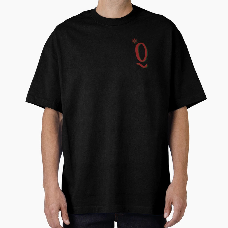Holiday Monogram Q T-Shirt - Aesthetic Graphic for Adults - T-Shirt, Sweatshirt, Hoodie