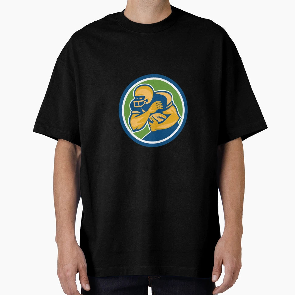 American Football Running Back Fending T-Shirt - Graphic Print for Adults - T-Shirt, Sweatshirt, Hoodie