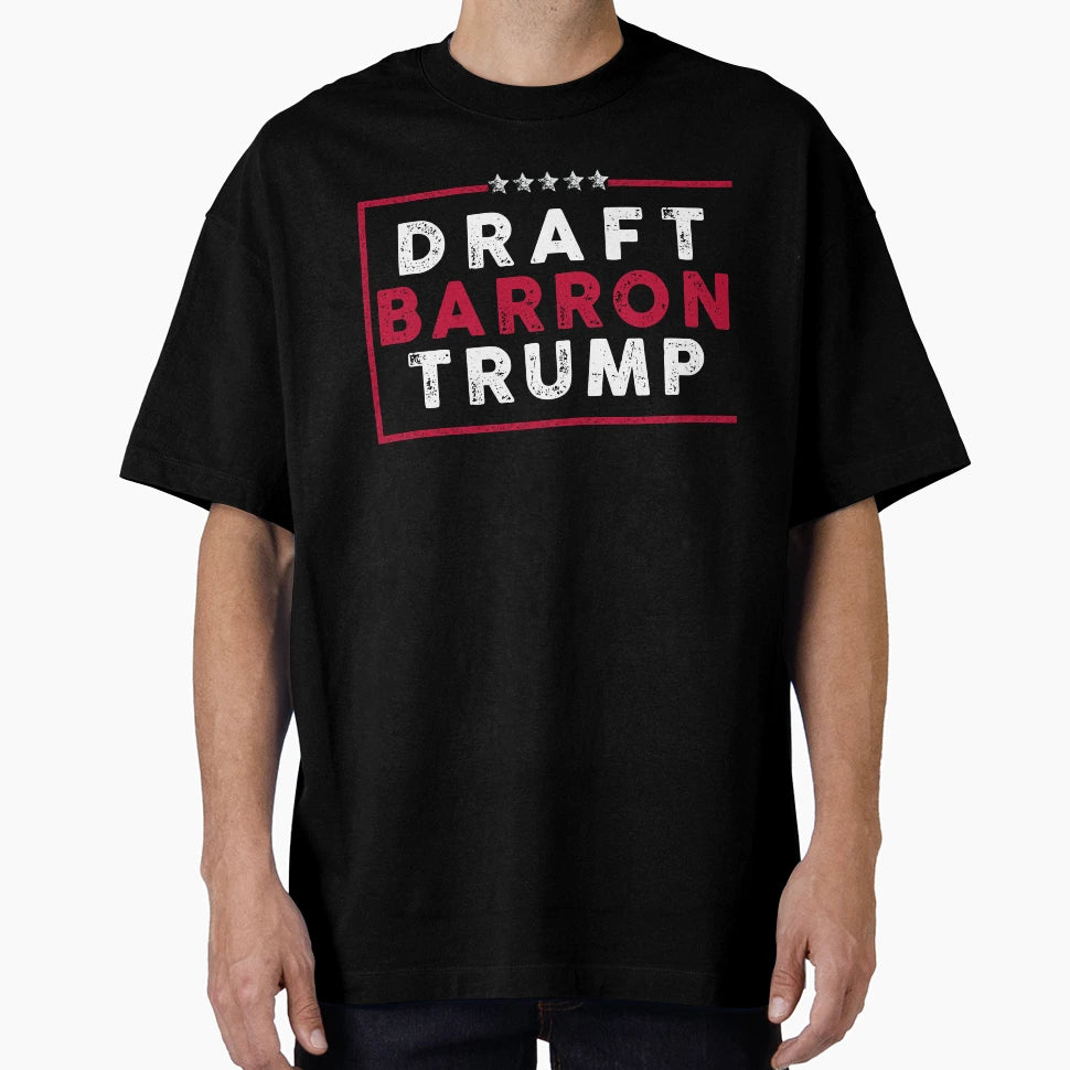 Draft Barron Trump Anti Maga T-Shirt - Minimalist Print for Adults - T-Shirt, Sweatshirt, Hoodie