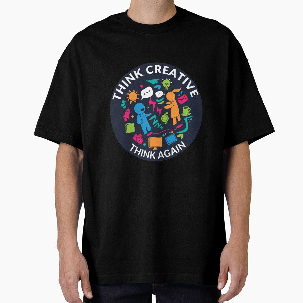 Think Creative Again Design by derendesign - Adult & Kids T-Shirts, Sweatshirts & Hoodies apparel design preview 1