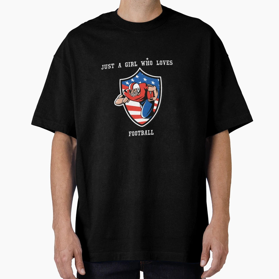 Just Who Loves Football T-Shirt - Graphic Print Men Women - T-Shirt, Sweatshirt, Hoodie